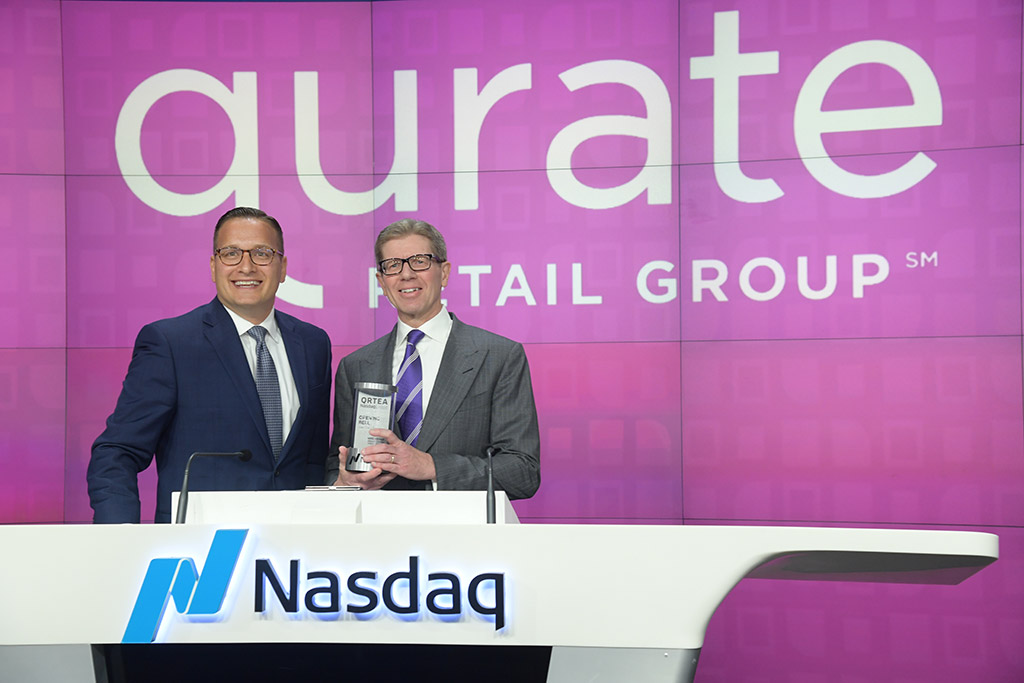 Joe Brantuk (Nasdaq) and Mike George (Qurate Retail CEO)