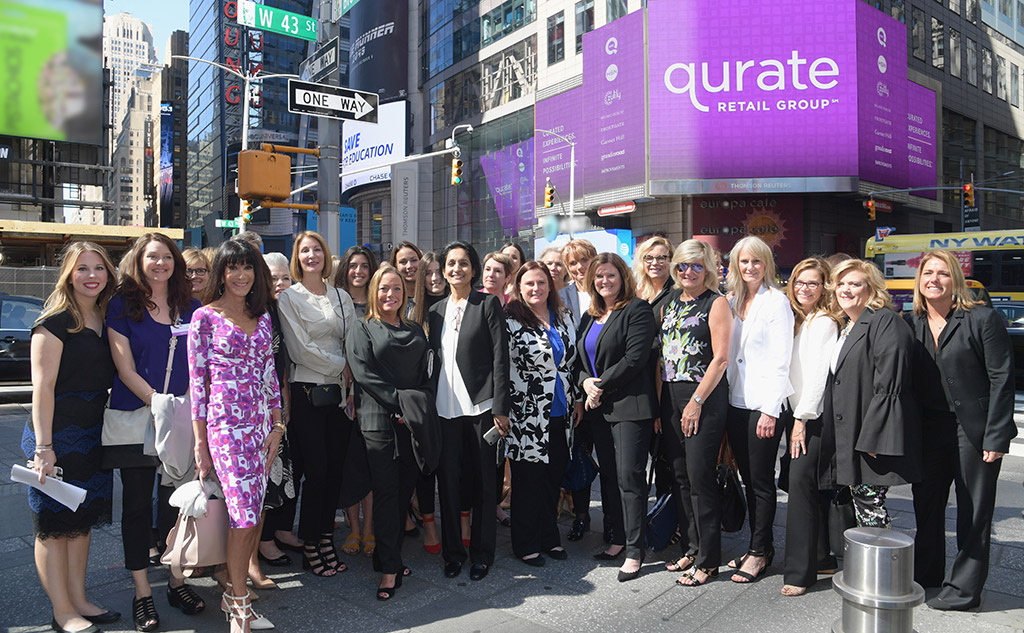 The Qurate Retail team on Times Square